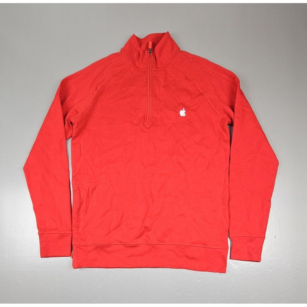 Apple Store Employee‎ Pullover Adult Medium. MAC Qt. Zip Red Longsleeve.
